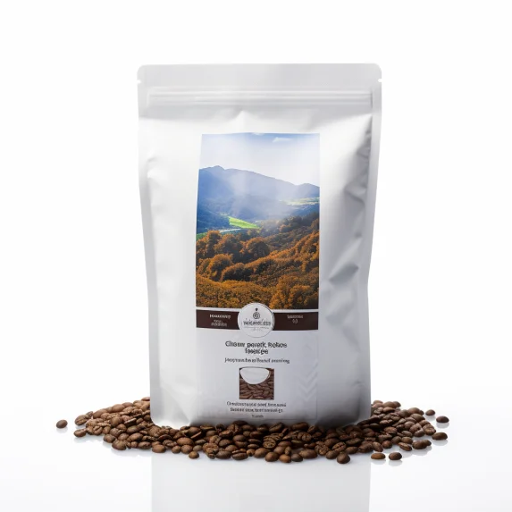 Custom Printed Resealable Matte Food Grade Empty standing white coffee bag for coffee Tea plastic packaging bag