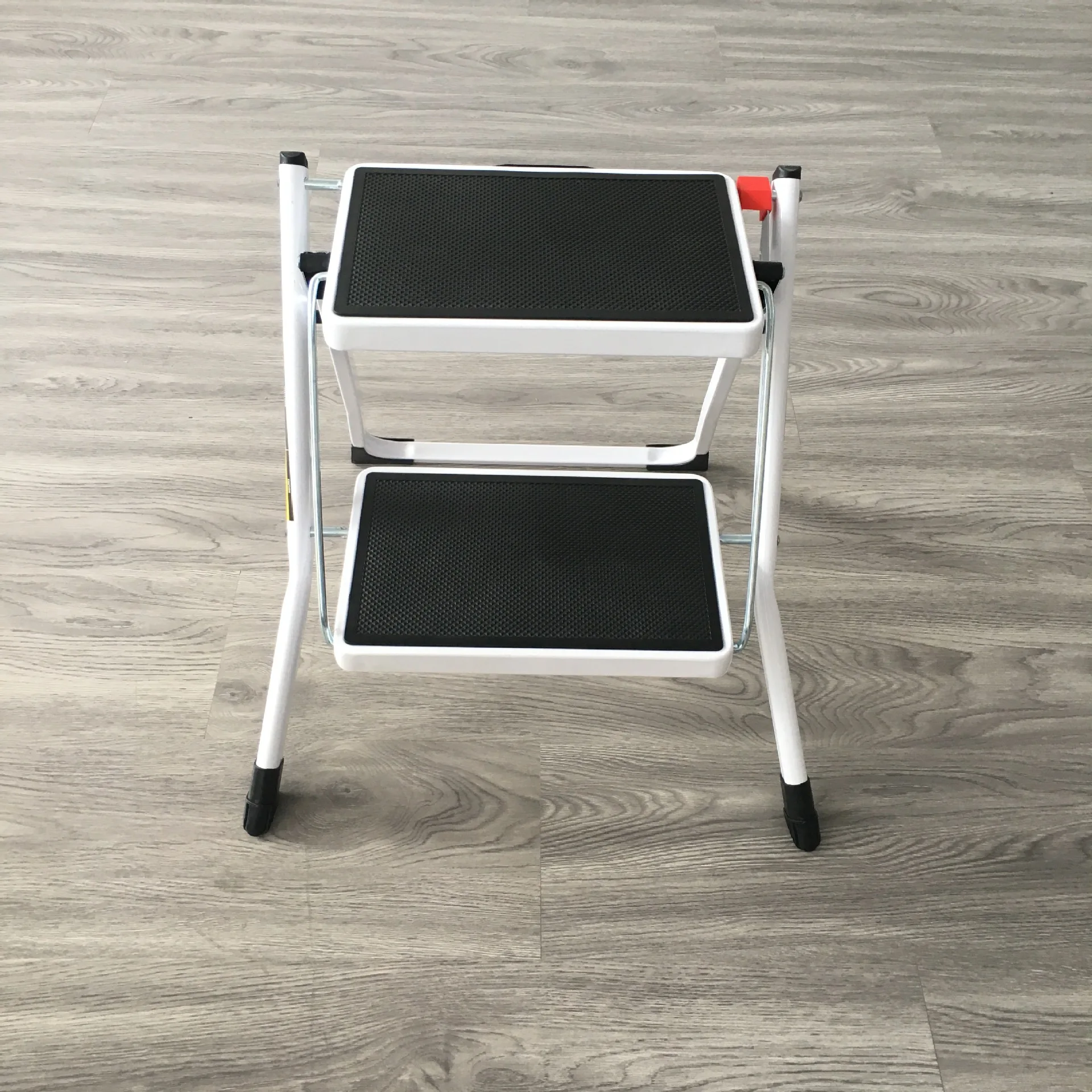 Folding Step Stool Foldable 2 Step Stepladder with Release Button for up to 330lbs