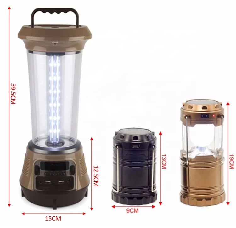 teyoza rechargeable emergency solar stand light camping lantern with media and radio