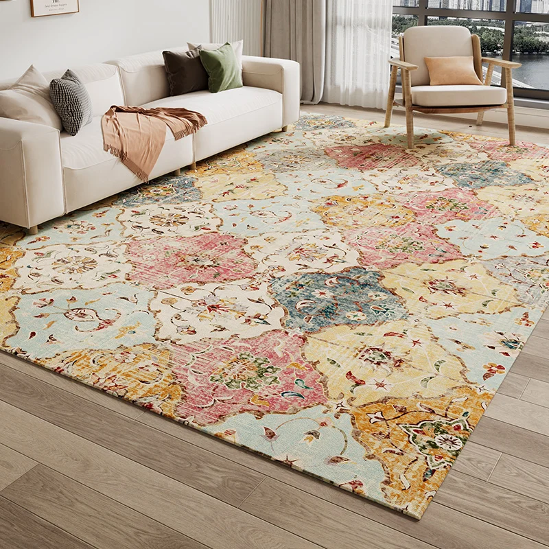 Non Slip Soft Vintage Machine Washable Boho Area Rugs Laundry Room Indoor Mat for living roomand dining room