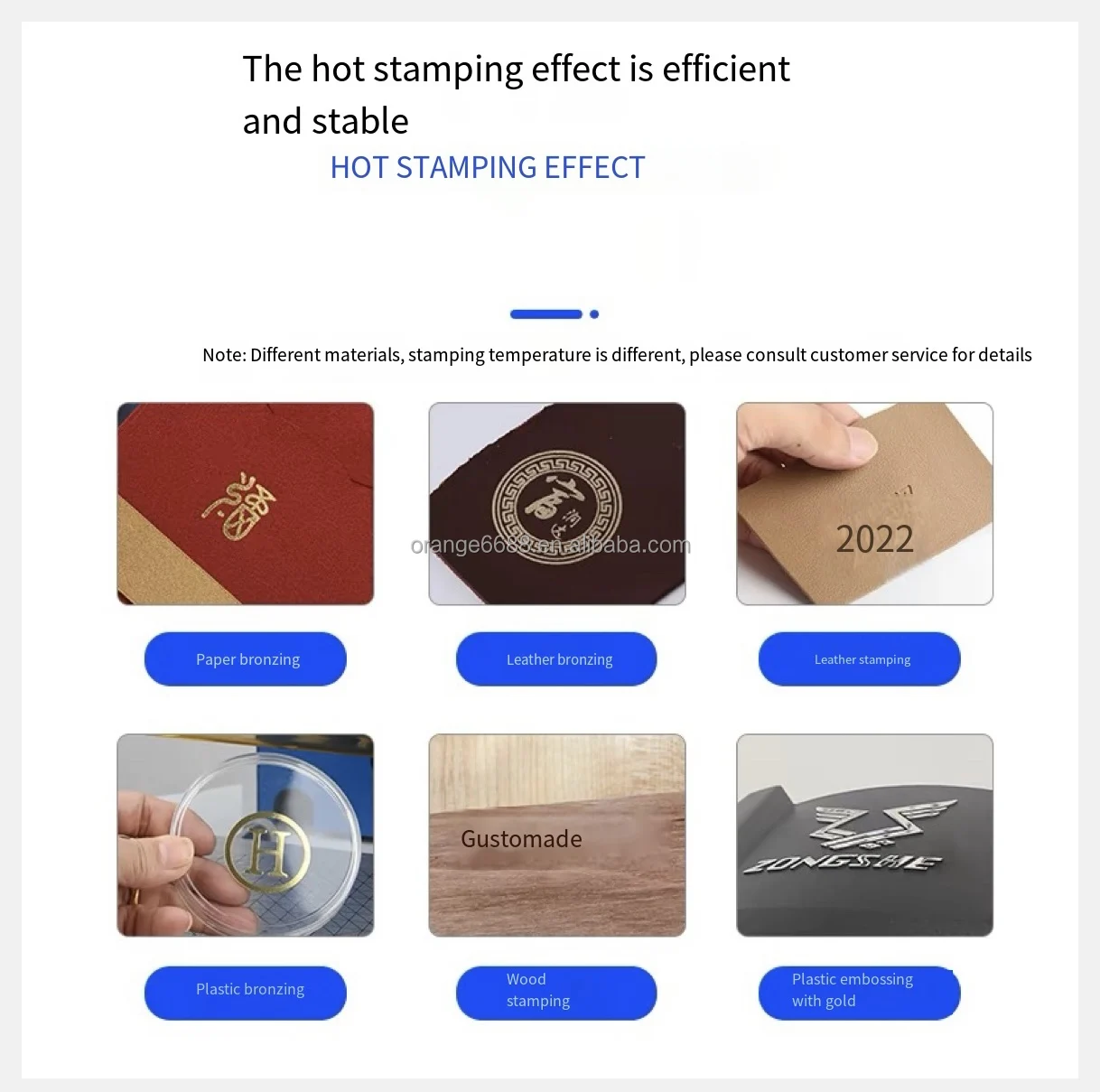 WT-QS90 Hot Stamping Machine Custom Logo Embossing for PVC Leather PU and Paper Gold Foil  Leather Embossed Machine