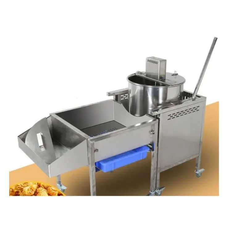 Industrial Gourmet Popcorn Making Machine Commercial Automatic Gas Popcorn Machine with trolley