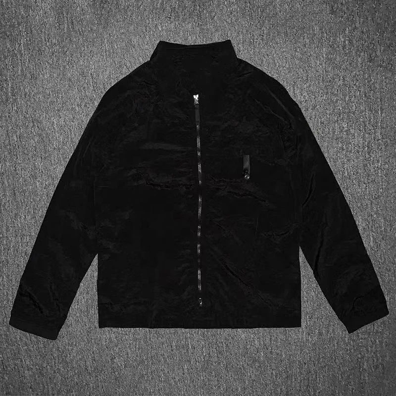 Embroider logo Stone loose casual shirt Island men women metal nylon reflective waterproof reversible shirt jacket