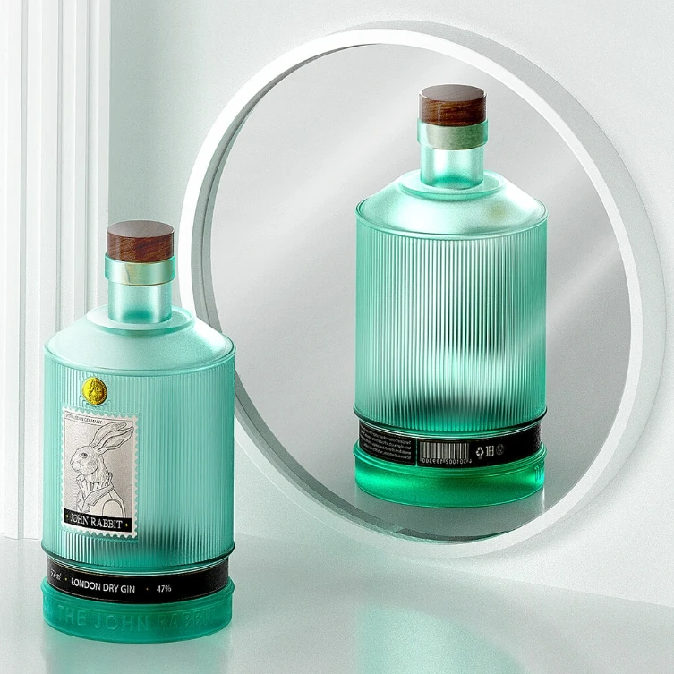 Factory Wholesale good quality wine champagne liquor drinks empty glass bottle 750 ml colored wine glass bottle