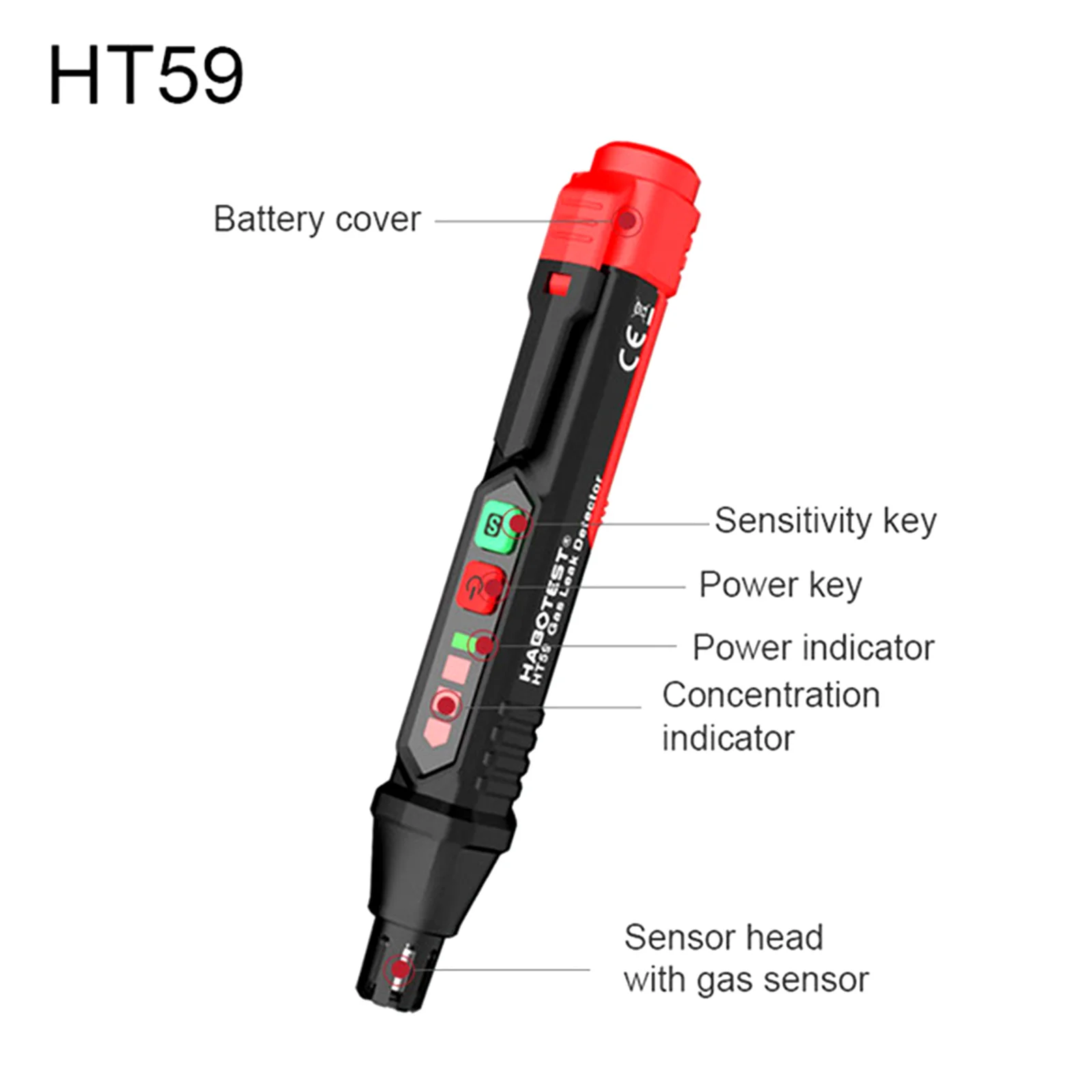 Portable Gas Leak Detector Handheld with Audible Visual Alarm LCD Display Methane Propane Natural Gas Detector