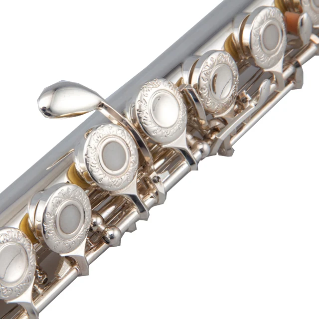 Cupronickel Body C Tone Silver Plated Children Bended Mouthpiece Flute