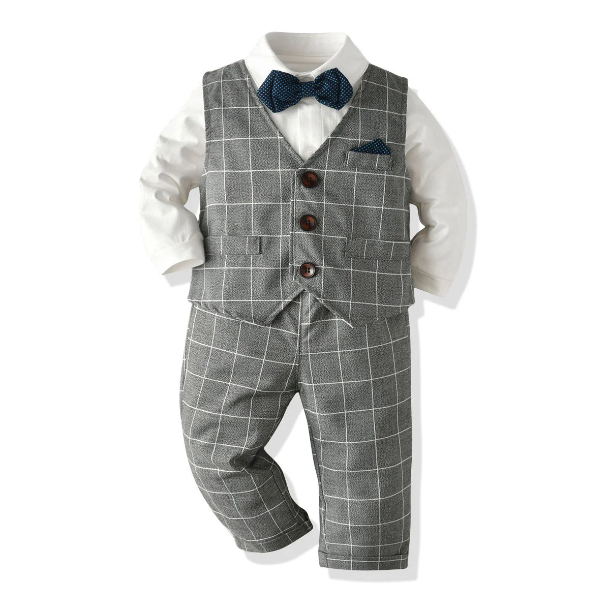 Factory Wholesale Price Baby Clothes Custom Three Piece Suits For Baby Boy