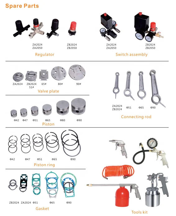 OEM Accessories Machines Part Portable Replacement Air Compressor Spare Parts