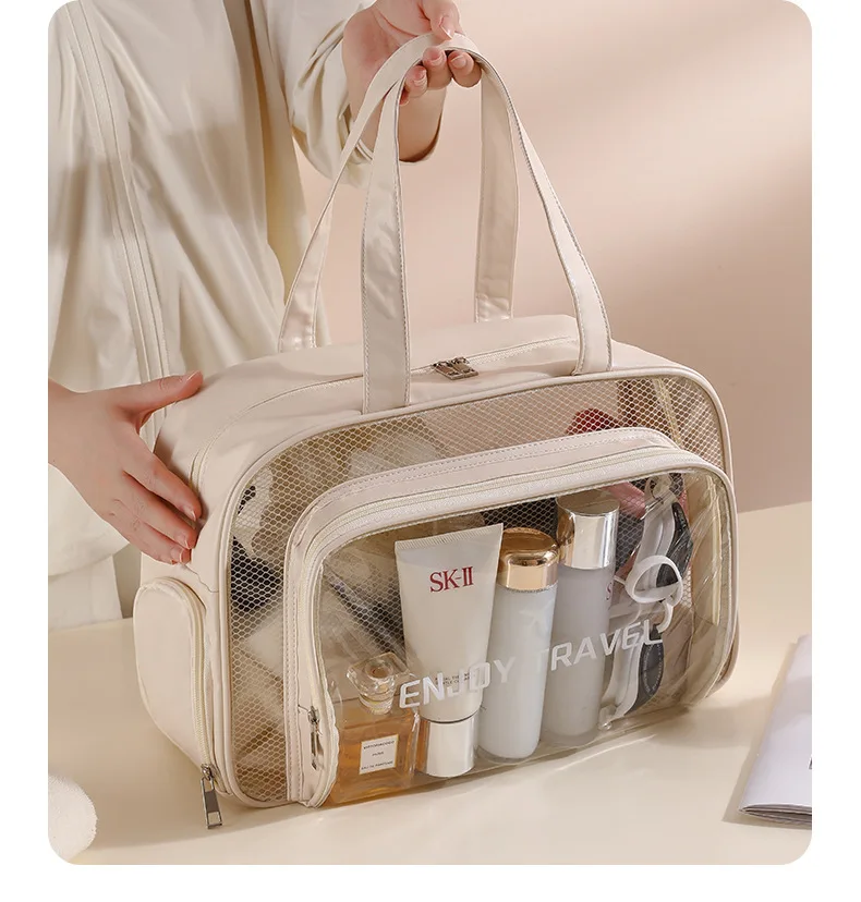 Clear Cosmetic Makeup Bag Toiletry Bag Large Waterproof Transparent Clear Travel Bag for Toiletries