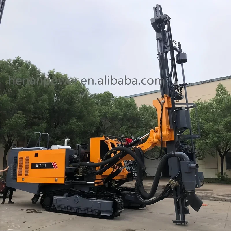 KT11 DTH Drill Rig With Built-in Air Compressor Blast Hole Rock Drilling Machine for Sale