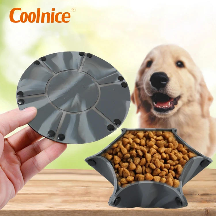  2020 Amazon Portable Foldable Collapsible Travel Pet Food Dog Bowl Silicone Training