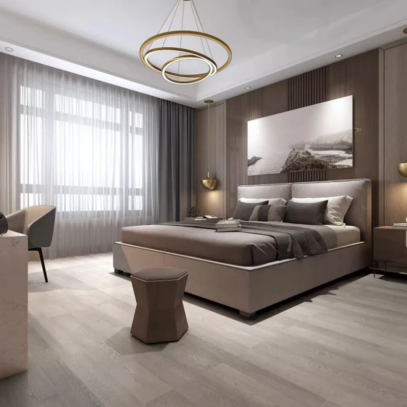 China Stainless Moisure Proof House 5Mm White V Groove Vinyl Laminate Floor With Back Cotton