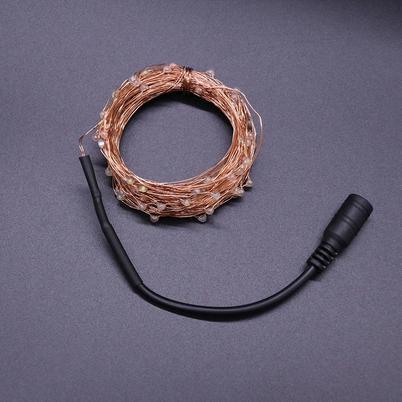 Christmas Decor DIY solar Battery powered Timer waterproof 5m 10m 100 LED Micro Silver Copper Wire String Fairy Light