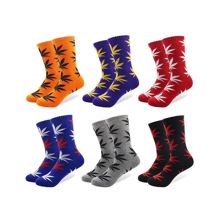 RL-B1055 bulk weed socks weed leaf socks weed sox