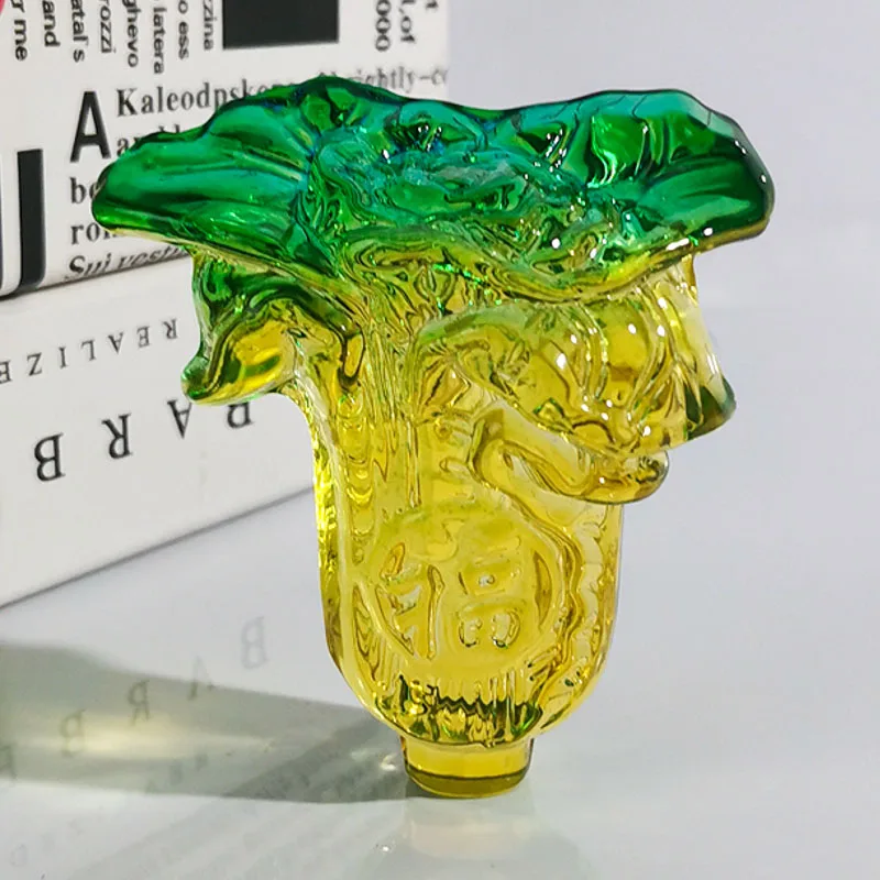 Glass Red Strawberry Figurine Crystal Fruit Collectible Art Glass Miniature Ornament Tabletop Desk Home Decoration