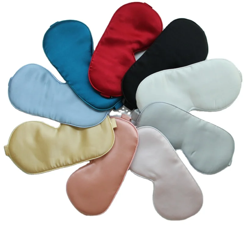OEM custom hotsale factory directly luxury sleeping eye mask pink 19mm 100% pure silk sleep eye mask for girl