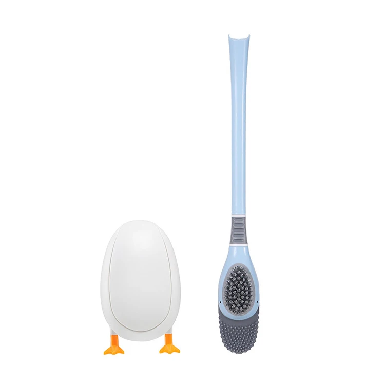 New Magic Brush Plastic Toilet Brush With Long Handle Silicone Toilet Bowl Cleaner Cute Wall-Mounted Toilet Brush for Bathroom