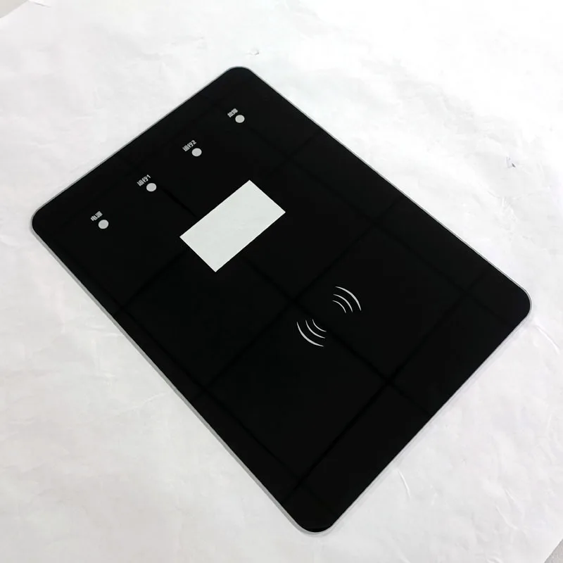 Customized high quality silk screen printed tempered glass switch panel socket anti fingerprint tempered smart glass panel