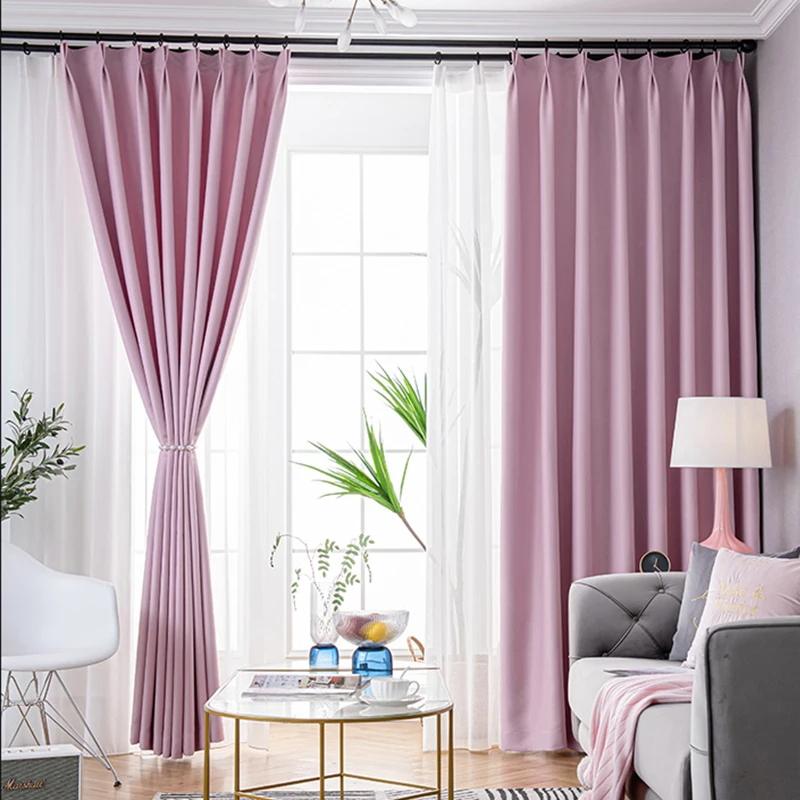 Custom 0.7*1.26m Blackout Window Curtain for Bedroom Living Room
