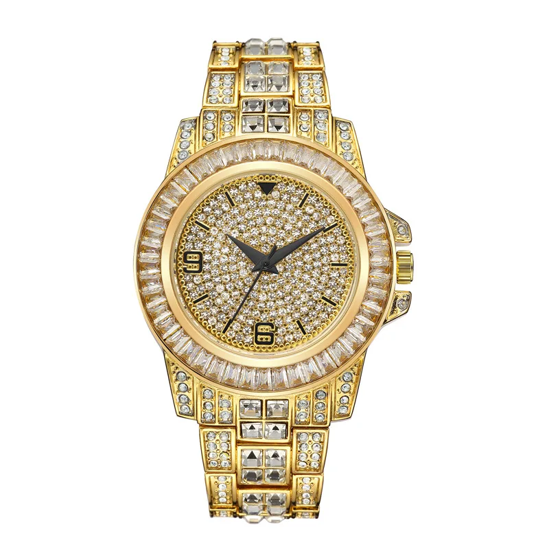 Lateefashion OEM Fashion high-end diamond watch Couples rhinestone watch waterproof quartz watch