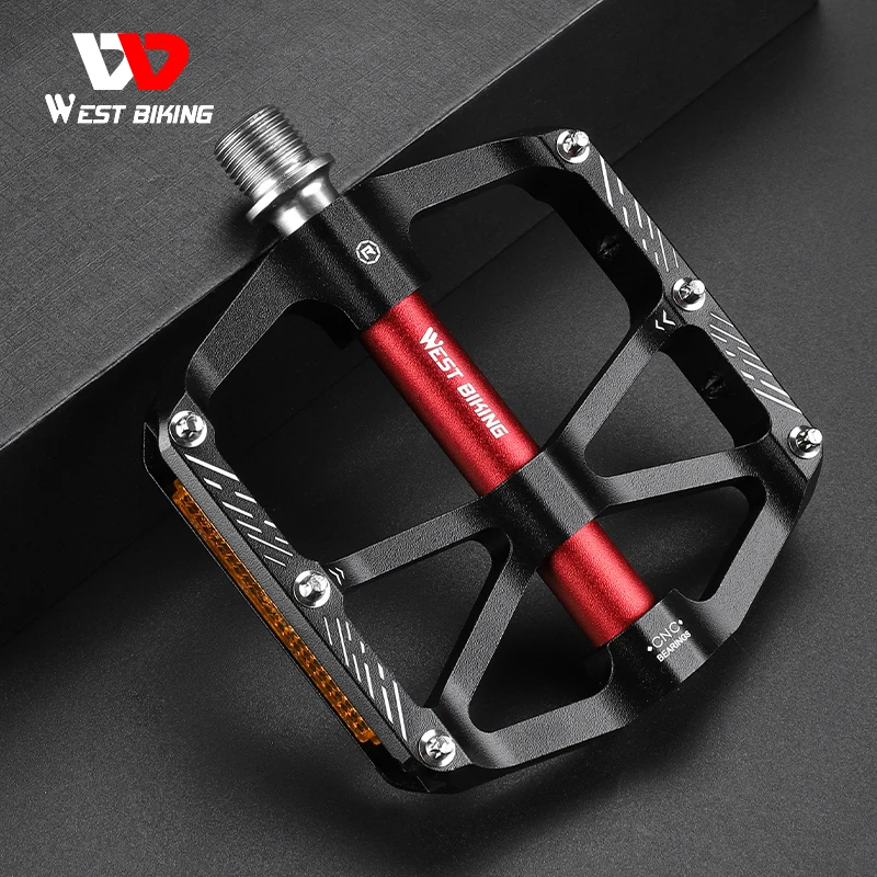 WEST Bike 3 подшипника из алюминиевого сплава велосипедная педаль легкая устойчивая Водонепроницаемая Нескользящая Расширенная
