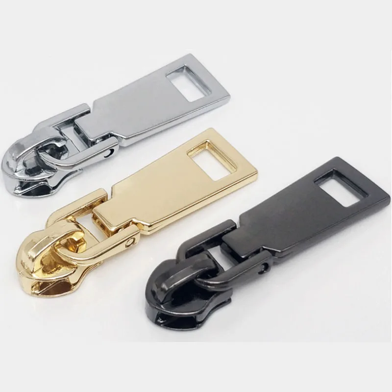 Factory Wholesale Nylon Zipper Slider Personalized For Clothing Garment Sewing Slider Zipper Head Metal Slider Puller
