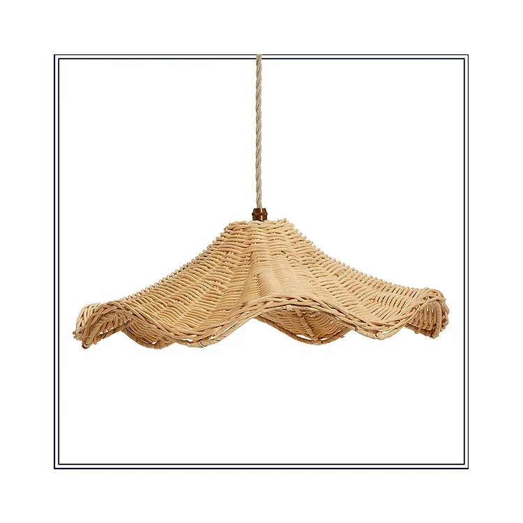 2021 Natural rattan pendant lampshade made in Vietnam / decorative bamboo rattan lampshade environmentally friendly crafts