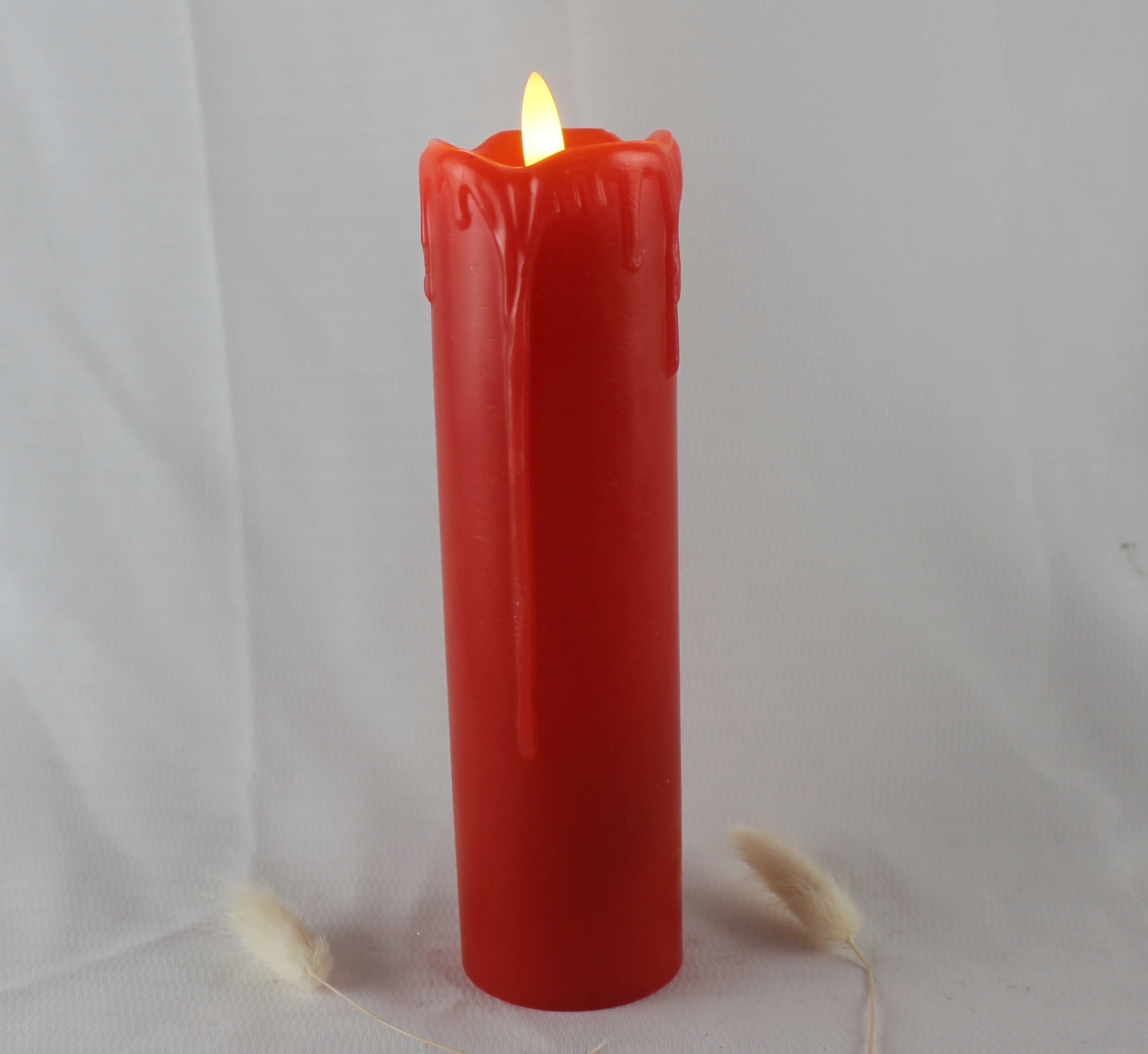 Chinese factory electronic  Flameless LED ivory candle for Christmas decoration