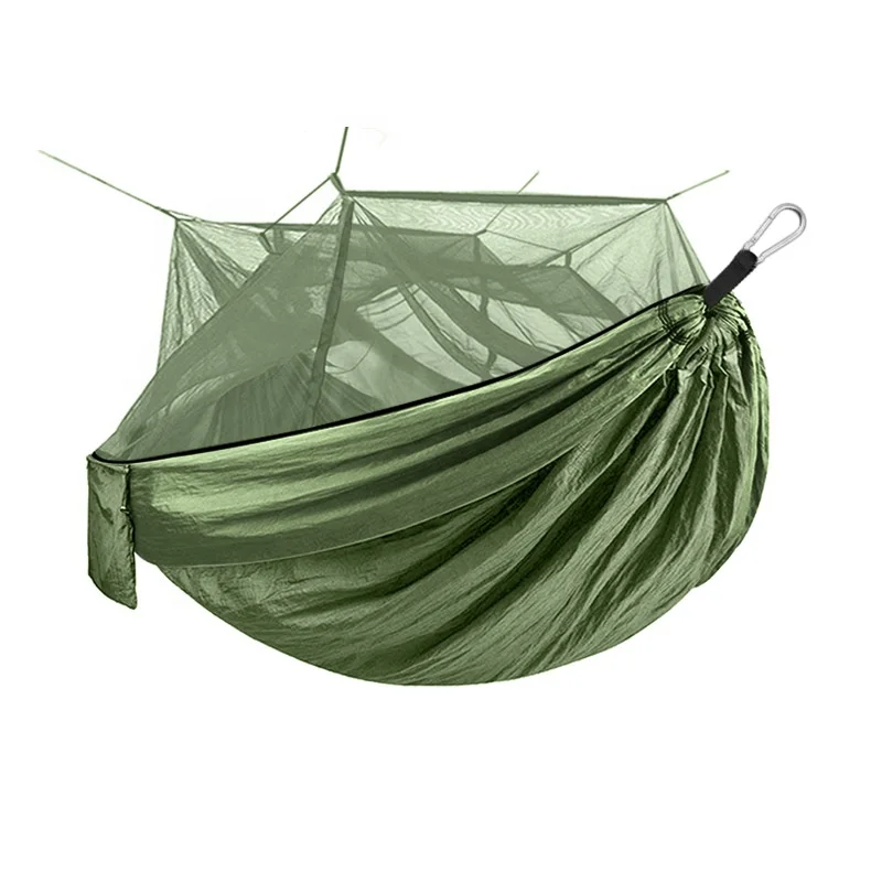 Outdoor customized nylon portable densified mosquito net hammock camping with mosquito net hammock mosquito net