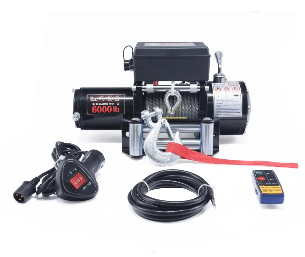 Factory price off road high efficient  4*4 car electric winch 6000lbs with steel rope