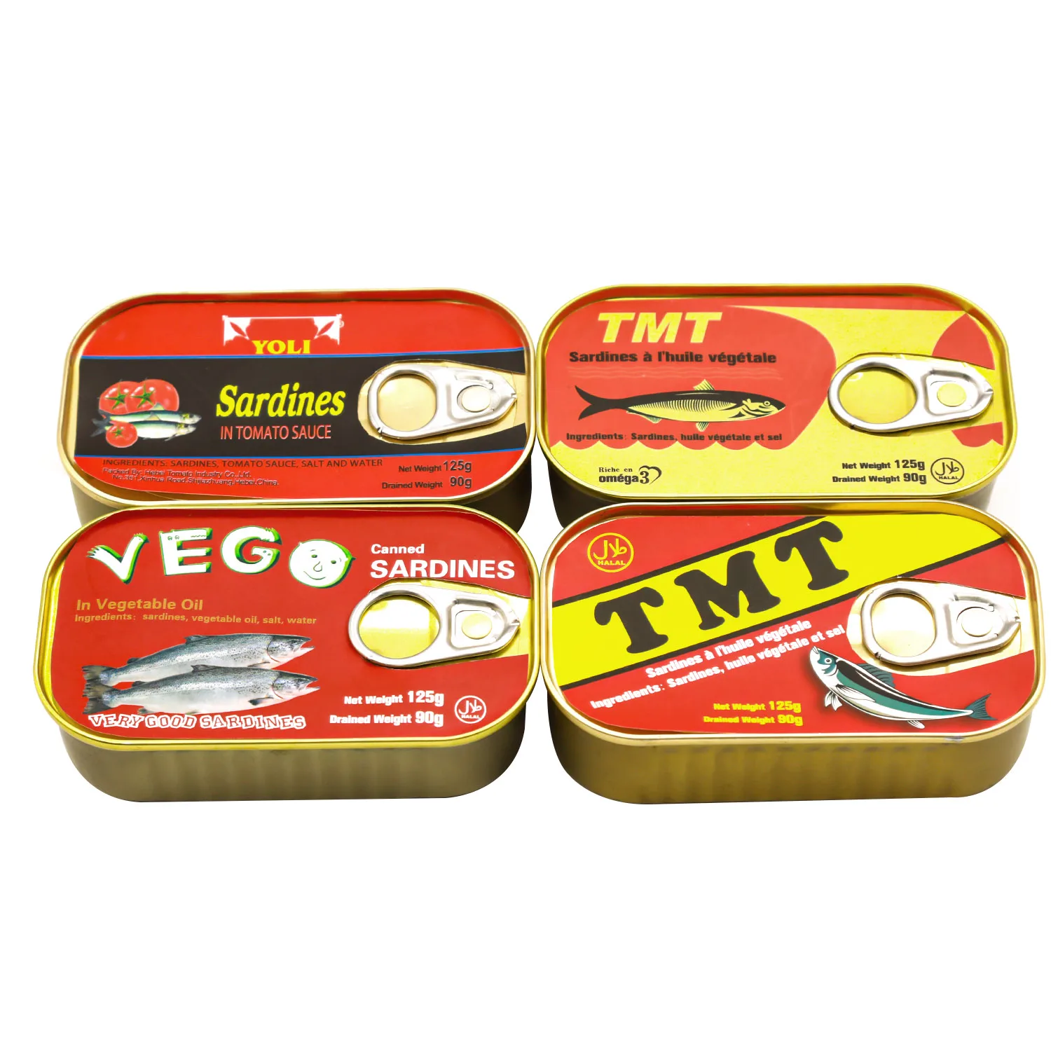 High Quality Canned Sardine 125gX50 Tins Fish