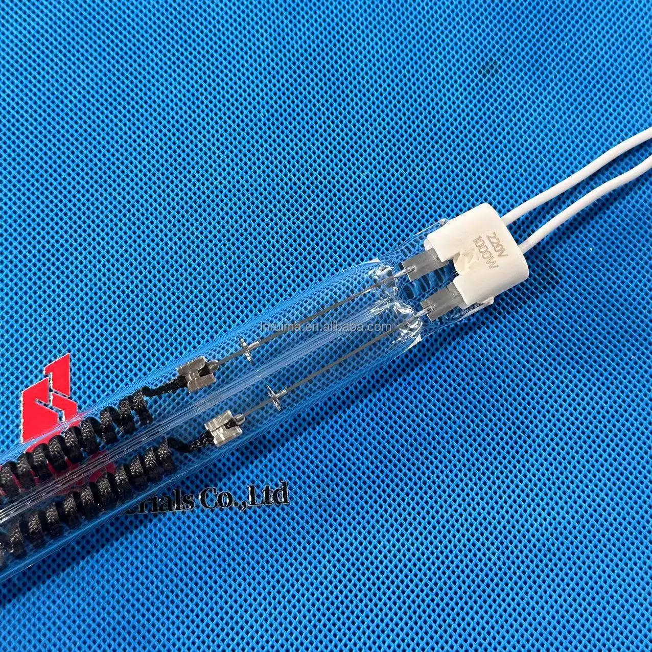 REMA 220V 1000W Twin Tube Infrared Heat Lamp Short Wave Carbon Fiber Electric Heater Carbon Fiber Parts for Heating Equipment