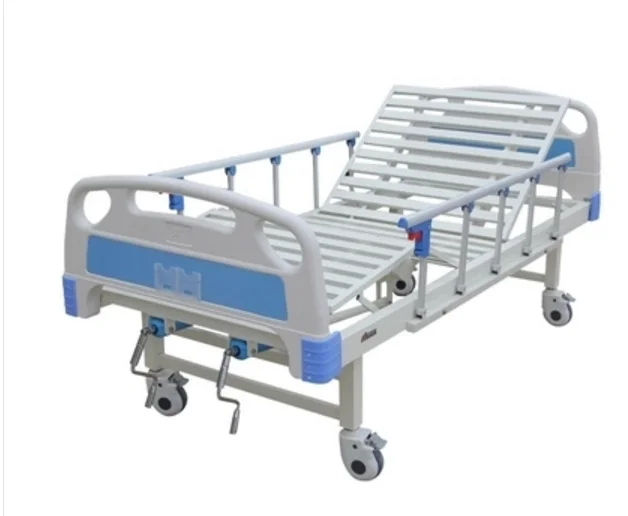 Cheap 2 crank manual medical hospital patient bed 2 position hospital bed price