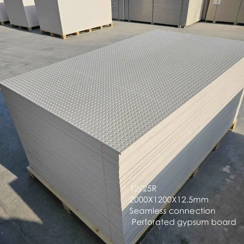 12mm  Acoustic gypsum Panel plasterboard Perforated acoustic panel 12X12mm Square hole