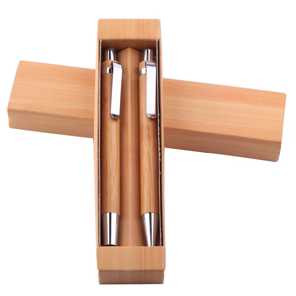 Customized logo bamboo pen with box  bamboo pen bamboo pen set