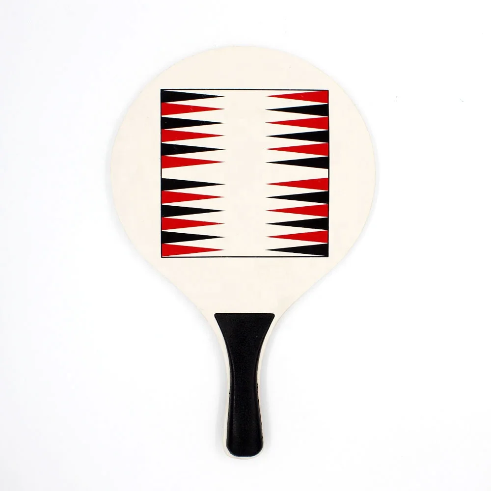 Customized pattern high-quality factory beach rackets wooden paddle racket, AB face beach rackets PA047