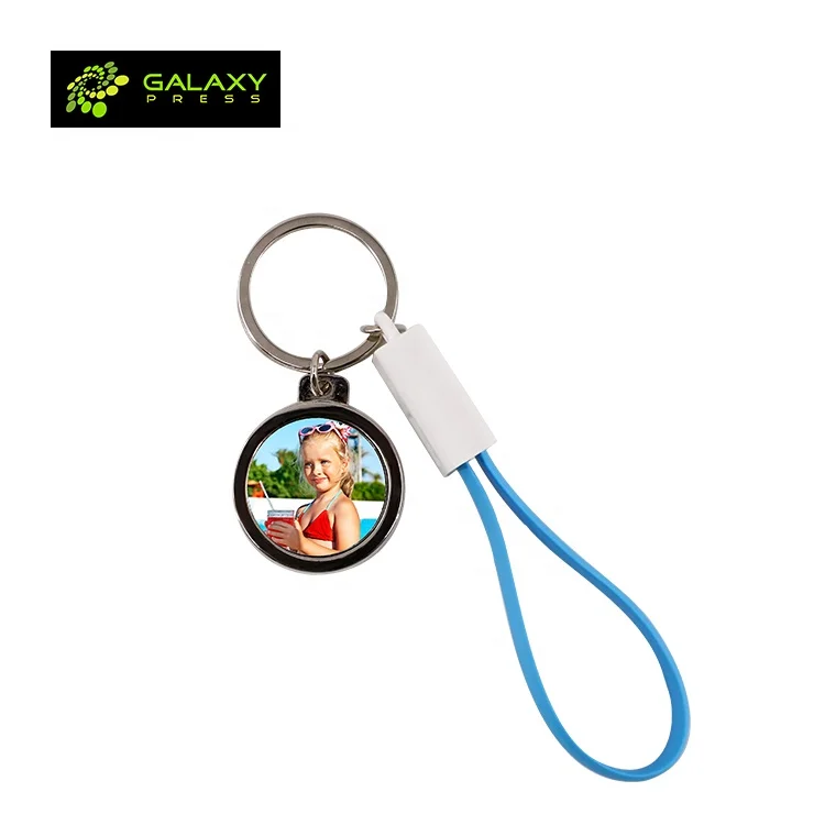 New Bottle Opener Sublimation Blank PVC Key Chain with USB Charging Cable