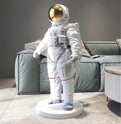 Popular Modern Design Outdoor Decorion Life Size Fiberglass Astronaut Statue in Spacesuit
