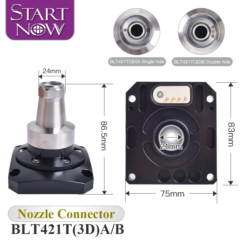 Startnow Laser Nozzle Sensor Connector BLT421 BLT421T3D BLT641 for BOCI Laser Cutting Head Ceramic Nozzle Holder Part
