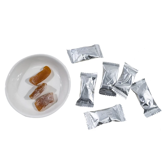 Soft Chewy Fruit Made Latest Factory Price Ginger Candy China Gummy Candy Halal Sweets Spices & Herbs Flavor Original, Lemon Eat