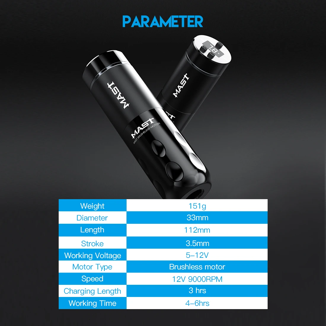 Dragonhawk Mast Maquina De Tatuar Lighter Tattoo Pen Machine Wireless