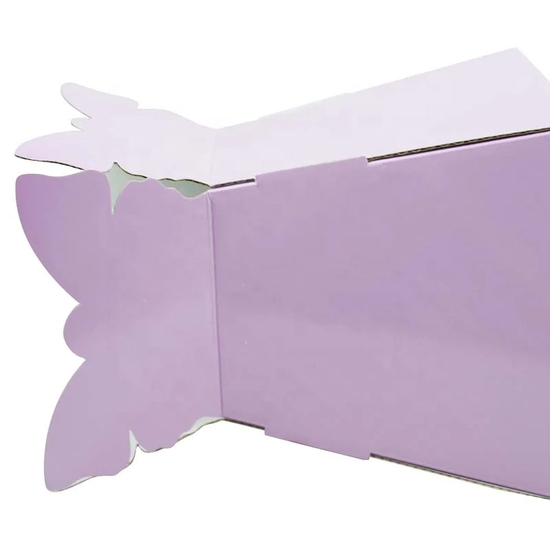 Custom Cardboard Vase Flower Paper Box Purple Color Bouquet Flower Holder Box for Festival Home Decoration Flower Paper Box
