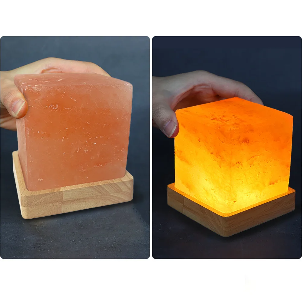 Himalayan Salt Lamp Pink Orange Natural Medium Size Hand Carved Crystal Rock Salt Lamp Night Light for Bedroom Table OEM