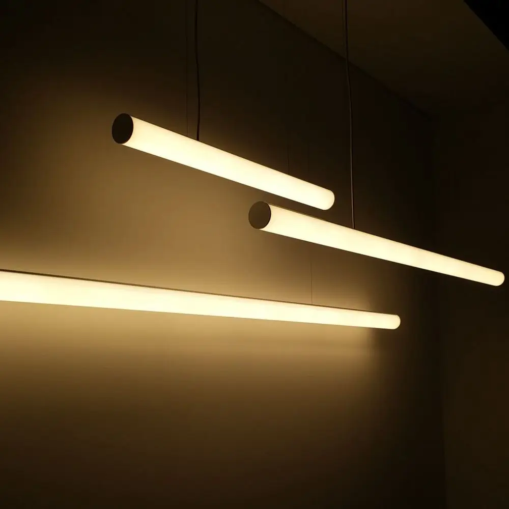 Diameter 30mm round Suspended led aluminum profile with tube pc diffuser DC 5V/12V/24V customize color