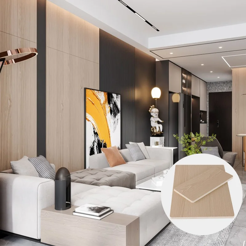 5mm 8mm wall cladding wood plastic panel wood veneer bamboo sheet