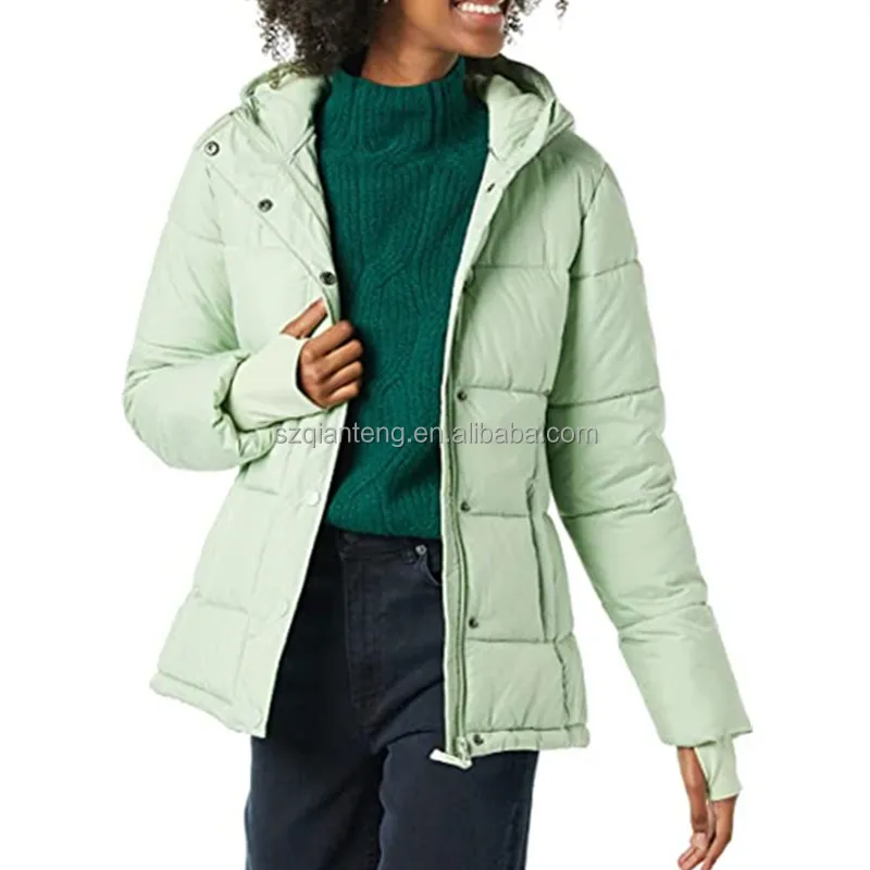AQTQ Wholesale Down Jacket High Quality Hooded Designer Custom Women Puffer Jacket Winter Jacket Fleece