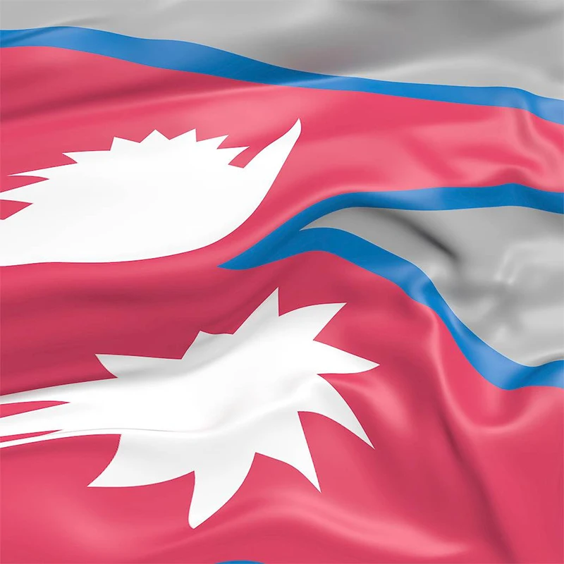 Bolisi Digital printing Nepal country flag triangle shaped waterproof nepail flag