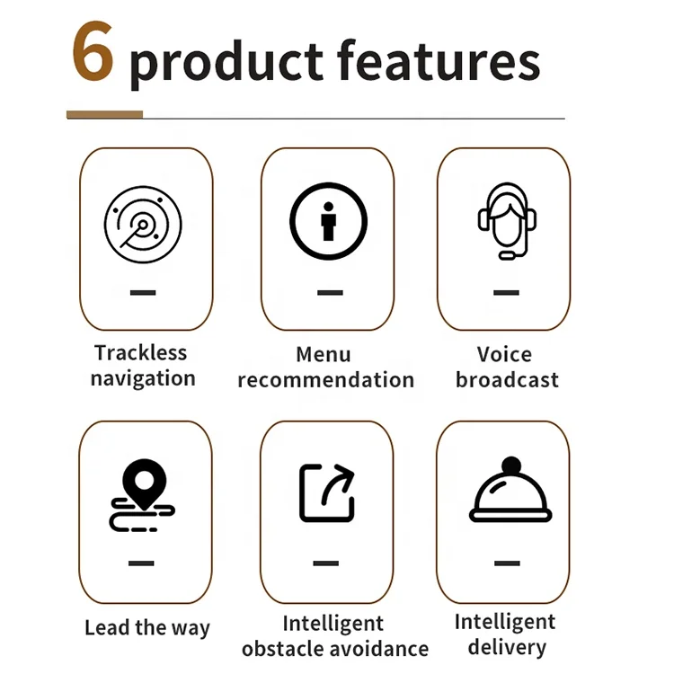 Auto Navigation Delivery Robot Smart AI Deliver Robot Waiter  Automatic Guiding Food Delivery Robot