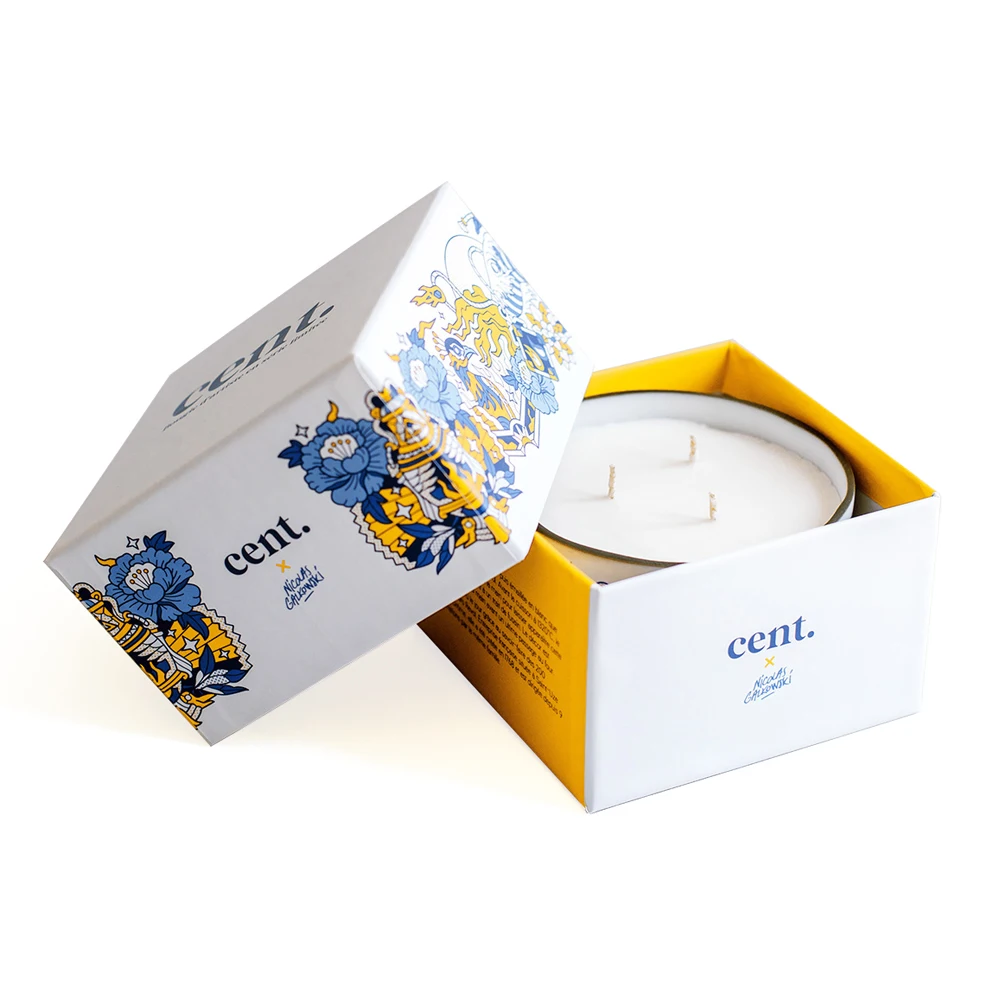 Custom Luxury Cardboard Large GIft Single Trio 3 Wick Candle Box Packaging