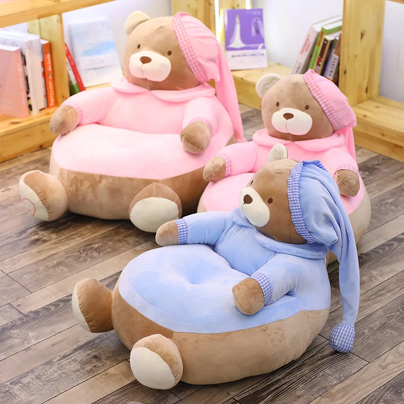 
Children PP Cotton Plush Cartoon Sofa Animal Bear Chairs Seat Soft Toy Stuffed Bear Sofa Chair 